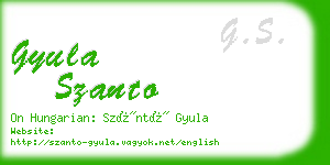 gyula szanto business card